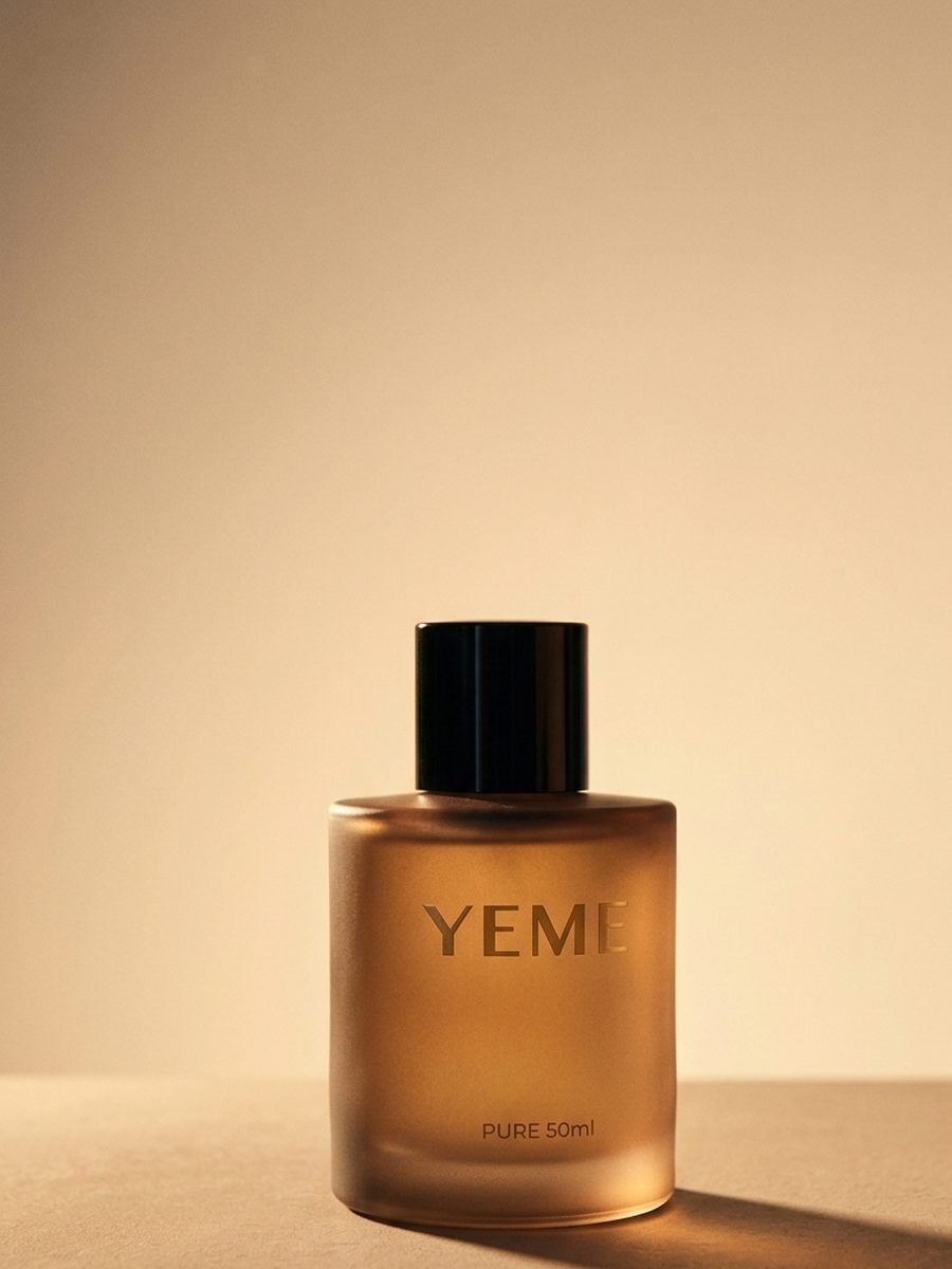 Pure fragrance in a frosted glass bottle