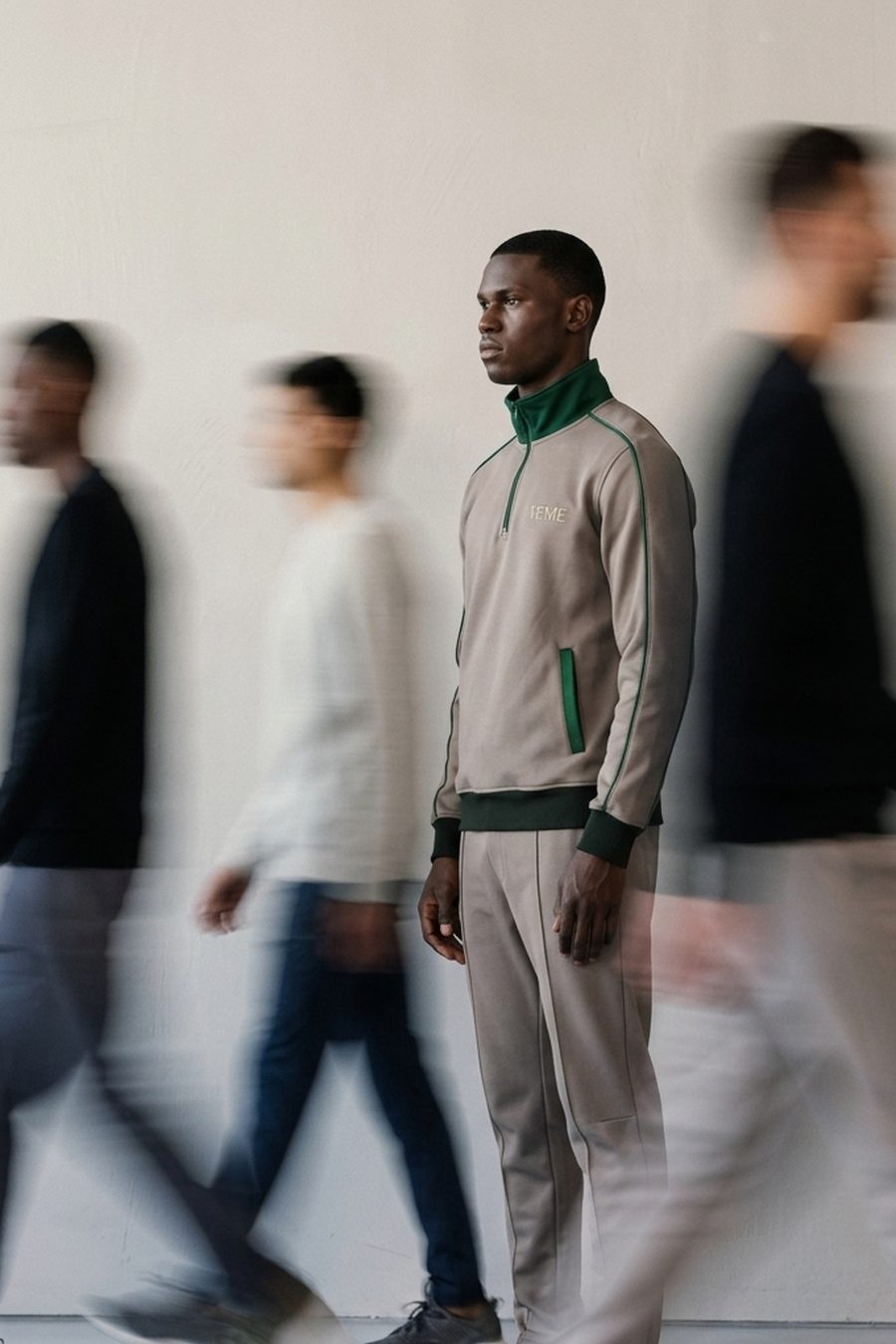 Nude tracksuit, worn